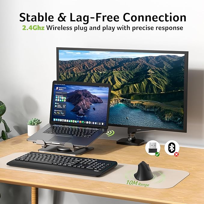 acer Ergonomic Mouse Wireless, Vertical Computer Mouse for Office, Ergo Mice Rechargeable for Medium to Large Sized Hands, 2.4GHz USB Receiver, 800/1200/1600 DPI, 6 Buttons for Laptop, PC and Desktop | Mice - TrueDesk