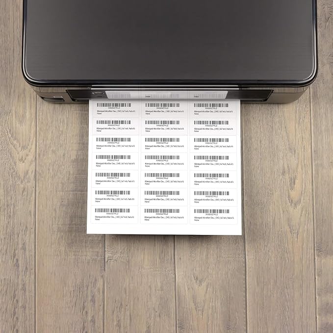 Address Labels for Printer 7500 Labels - 1" x 2 - 5/8", Mailing, Storage & Pantry Organization, Laser/Inkjet Compatible, 30 Per Page, 250 Sheets | Laser Inkjet Printer Labels - TrueDesk