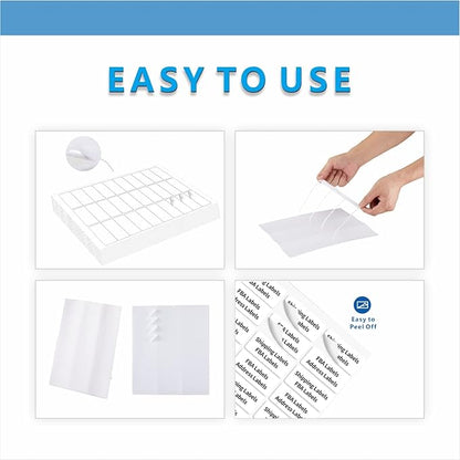 Address Labels, JIQEZNL Premium 1" x 2 - 5/8" Mailing Labels for Envelopes, 900 Address Label Sticker Paper for Laser/Ink Jet Printer, White Blank Printable Sticker Labels 30 Per Sheet 8.5"×11" | Address Labels - TrueDesk