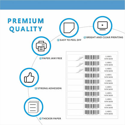 Address Labels, JIQEZNL Premium 1" x 2 - 5/8" Mailing Labels for Envelopes, 900 Address Label Sticker Paper for Laser/Ink Jet Printer, White Blank Printable Sticker Labels 30 Per Sheet 8.5"×11" | Address Labels - TrueDesk
