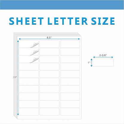 Address Labels, JIQEZNL Premium 1" x 2 - 5/8" Mailing Labels for Envelopes, 900 Address Label Sticker Paper for Laser/Ink Jet Printer, White Blank Printable Sticker Labels 30 Per Sheet 8.5"×11" | Address Labels - TrueDesk