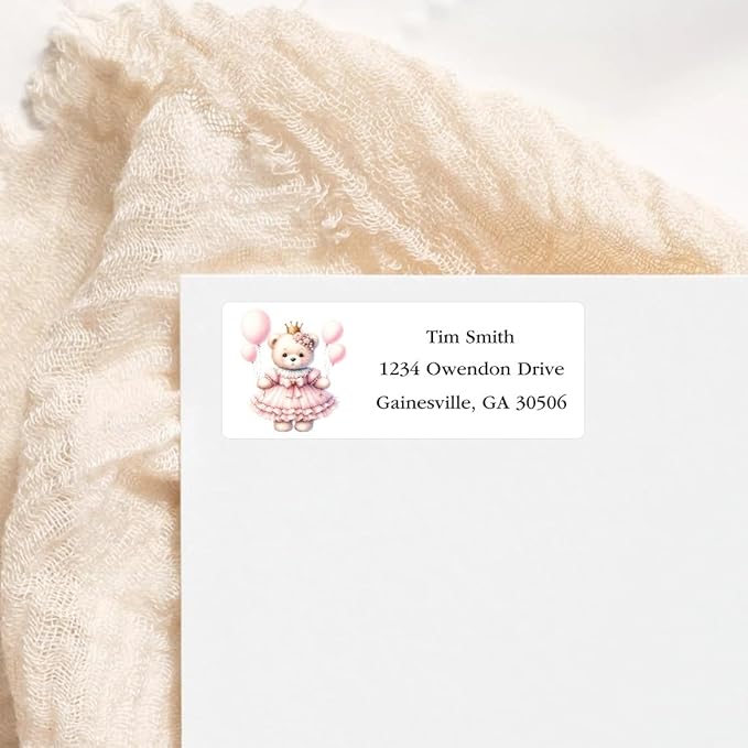 Address Labels Personalized Return Address Labels, 2.6" x 1" Baby Shower Custom Mailing Label for Envelopes (30 - 1200) Customized Self Adhesive Stickers Printable Mail Envelope Adress Label, White | Address Labels - TrueDesk