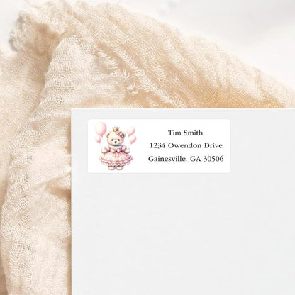 Address Labels Personalized Return Address Labels, 2.6" x 1" Baby Shower Custom Mailing Label for Envelopes (30 - 1200) Customized Self Adhesive Stickers Printable Mail Envelope Adress Label, White | Address Labels - TrueDesk