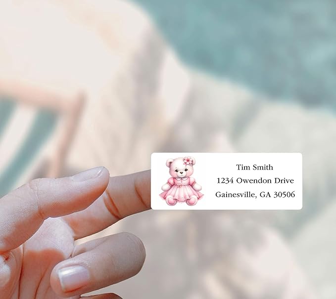 Address Labels Personalized Return Address Labels, 2.6" x 1" Baby Shower Custom Mailing Label for Envelopes (30 - 1200) Customized Self Adhesive Stickers Printable Mail Envelope Adress Label, White | Address Labels - TrueDesk