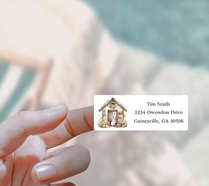 Address Labels Personalized Return Address Labels, 2.6" x 1" Easter Bunny Custom Mailing Label for Envelopes (30 - 1200) Customized Self Adhesive Stickers Printable Mail Envelope Adress Label, White | Address Labels - TrueDesk