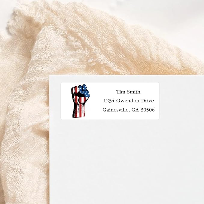 Address Labels Personalized Return Address Labels, 2.6" x 1" Patriotic Flag July 4 Custom Mailing Label for Envelopes (30 - 1200) Customized Self Adhesive Stickers Printable Mail Envelope Adress Label | Address Labels - TrueDesk