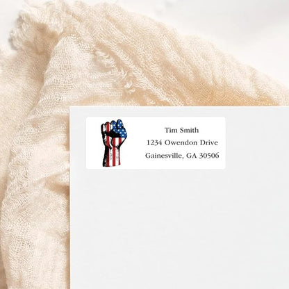 Address Labels Personalized Return Address Labels, 2.6" x 1" Patriotic Flag July 4 Custom Mailing Label for Envelopes (30 - 1200) Customized Self Adhesive Stickers Printable Mail Envelope Adress Label | Address Labels - TrueDesk
