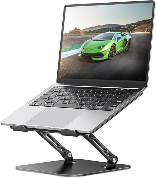 Adjustable Laptop Stand for Desk, Aluminum Portable Laptop Stand, Lightweight 500g, Foldable Ergonomic Computer Notebook stand Holder for 11 - 16" MacBook Air Pro, Dell XPS,HP Computer Notebook, Black | Stands - TrueDesk