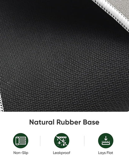 ALOANES Beige Waterproof Desk Mat, Large Mouse Pad with Extended Mouse Mat, with Anti Slip Base, Stitched Edge, Grain Jacquard Surface, Perfect for Gamer, Office & Home, 3XL 15.74"x35.43"x0.12" | Mouse Pads - TrueDesk