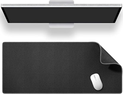 ALOANES Black Waterproof Desk Mat, Large Mouse Pad with Extended Mouse Mat, with Anti Slip Base, Stitched Edge, Grain Jacquard Surface, Perfect for Gamer, Office & Home, XXL 11.81''x31.50''x0.12'' | Mouse Pads - TrueDesk