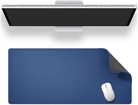 ALOANES Dark Blue Waterproof Mouse Pad XL,11.81"x27.56"x0.12' | Mouse Pads - TrueDesk