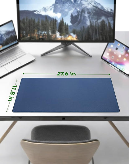 ALOANES Dark Blue Waterproof Mouse Pad XL,11.81"x27.56"x0.12' | Mouse Pads - TrueDesk