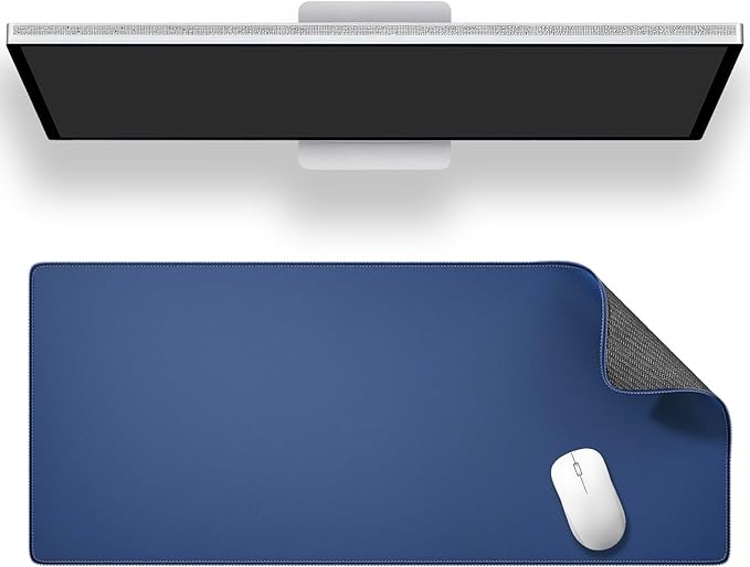 ALOANES Dark Blue Waterproof Mouse Pad, XXL 11.81"x31.50"x0.12" | Mouse Pads - TrueDesk