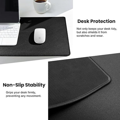 ALOANES Large Gaming Mouse Pad with Non - Slip Rubber Base,Stitched Edge,Desk mat for Laptop,Computer & PC, Wristing Pad for Gamer,Office & Home,Classic Black XL 11.81''x31.50''x0.12'' | Mouse Pads - TrueDesk