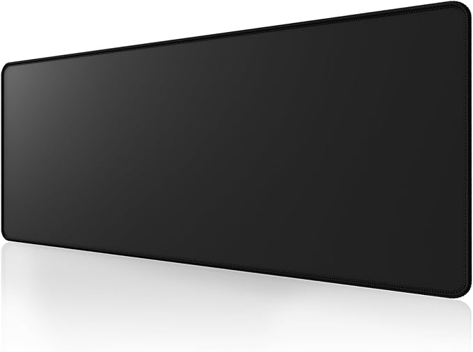 ALOANES Large Gaming Mouse Pad with Non - Slip Rubber Base,Stitched Edge,Desk mat for Laptop,Computer & PC, Wristing Pad for Gamer,Office & Home,Classic Black XL 27.6"x 11.8"x 0.12" | Mouse Pads - TrueDesk