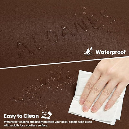 ALOANES Waterproof Mouse Pad with Durable Stitched Edge, Large Gaming Keyboard Pad, Non - Slip Rubber Base Mouse Mat, Extended Desk pad for Gamer, Office & Home, Brown Mousepad 27.6"x11.8"x0.12" | Mouse Pads - TrueDesk