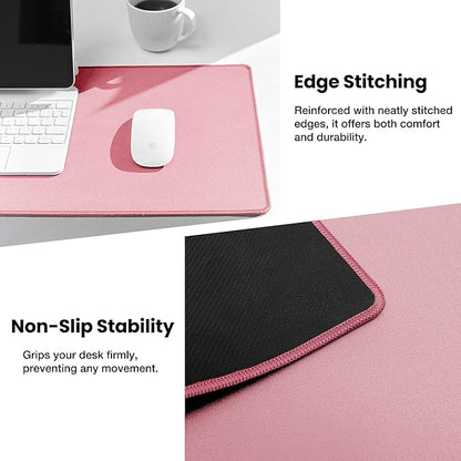 ALOANES Waterproof Mouse Pad with Durable Stitched Edge, Large Gaming Keyboard Pad, Non - Slip Rubber Base Mouse Mat, Extended Desk pad for Gamer, Office & Home, Dark Rose Mousepad 27.6"x11.8"x0.12" | Mouse Pads - TrueDesk