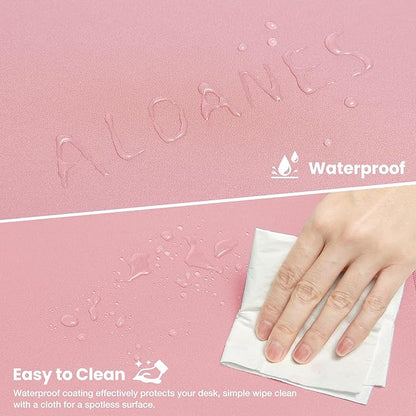 ALOANES Waterproof Mouse Pad with Durable Stitched Edge, Large Gaming Keyboard Pad, Non - Slip Rubber Base Mouse Mat, Extended Desk pad for Gamer, Office & Home, Dark Rose Mousepad 27.6"x11.8"x0.12" | Mouse Pads - TrueDesk