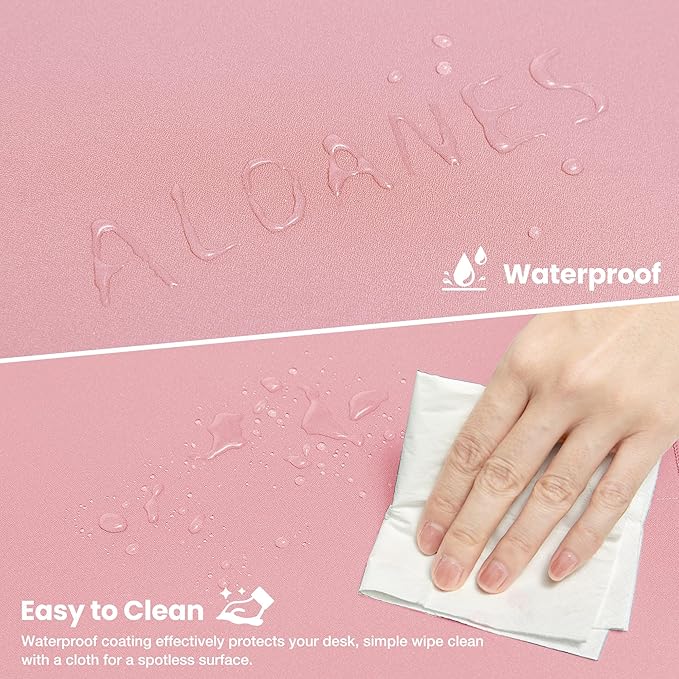 ALOANES Waterproof Mouse Pad with Durable Stitched Edge, XL Gaming Keyboard Pad, Non - Slip Rubber Base Mouse Mat, Extended Desk pad for Gamer, Office & Home, Dark Rose Mousepad 31.5"x 11.8"x 0.12" | Mouse Pads - TrueDesk