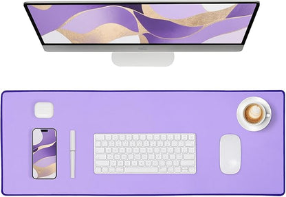 ALOANES Waterproof Mouse Pad with Durable Stitched Edge, XL Gaming Keyboard Pad, Non - Slip Rubber Base Mouse Mat, Extended Desk pad for Gamer, Office & Home, Lavender Mousepad 31.5"x 11.8"x 0.12" | Mouse Pads - TrueDesk