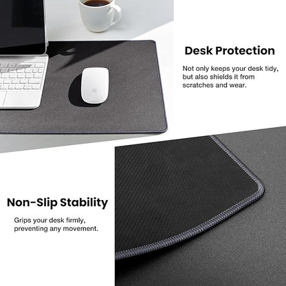 ALOANES Waterproof Mouse Pad with Durable Stitched Edge, XXXL Gaming Keyboard Pad, Non - Slip Rubber Base Mouse Mat, Extended Desk pad for Gamer, Office & Home, Dark Gray Mousepad 35.4"x 15.7"x 0.12" | Mouse Pads - TrueDesk