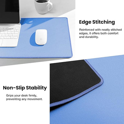 ALOANES Waterproof Mouse Pad, XL Gaming Keyboard Pad with Anti - Slip Base, Grain Jacquard Surface, Extend Desk pad for Gamer, Office & Home, Blue Mousepad 31.5"x 11.8"x 0.12" | Mouse Pads - TrueDesk