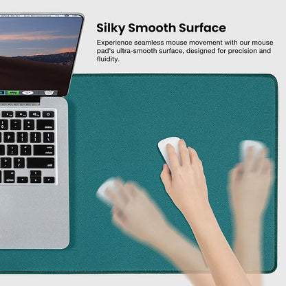 ALOANES Waterproof Mouse Pad, XXXL Gaming Keyboard Pad with Anti - Slip Base, Grain Jacquard Surface, Extend Desk pad for Gamer, Office & Home, Green Mousepad 40cm x90cm x0.3cm | Mouse Pads - TrueDesk
