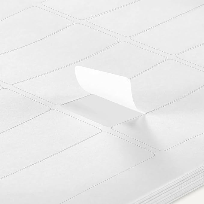 Amazon Basics Printable Address Labels, White, 1" x 2 - 5/8", 3000 Blank Mailing Labels | Address Labels - TrueDesk