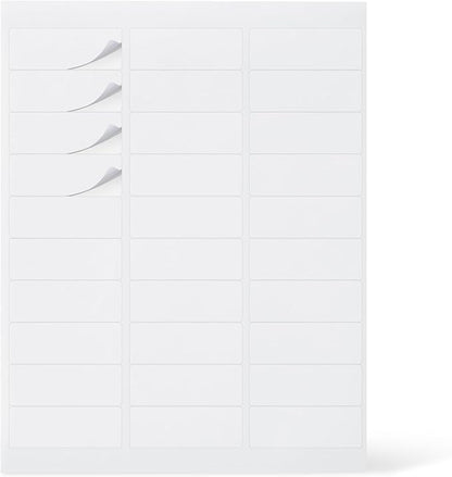 Amazon Basics Printable Address Labels, White, 1" x 2 - 5/8", 3000 Blank Mailing Labels | Address Labels - TrueDesk