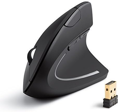 Anker 2.4G Wireless Vertical Ergonomic Optical Mouse for Work, Multi - Device Connectivity, 800/1200 /1600 DPI, 5 Buttons for Laptop, Desktop, PC - Black | Mice - TrueDesk