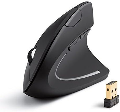 Anker 2.4G Wireless Vertical Ergonomic Optical Mouse for Work, Multi - Device Connectivity, 800/1200 /1600 DPI, 5 Buttons for Laptop, Desktop, PC - Black | Mice - TrueDesk