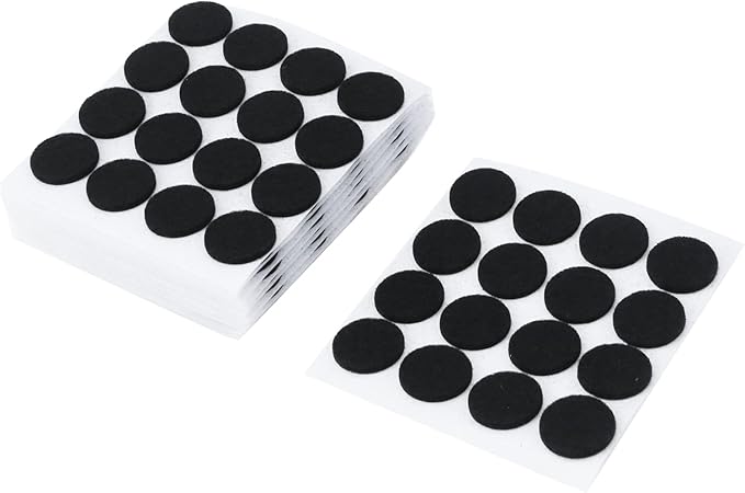 Antrader 0.7 Inch Self - Stick Furniture Round Felt Pads Wood Floor Protectors – Protect Your Hard Floors from Furniture Scratches Black 160 Pack | Furniture Pads - TrueDesk
