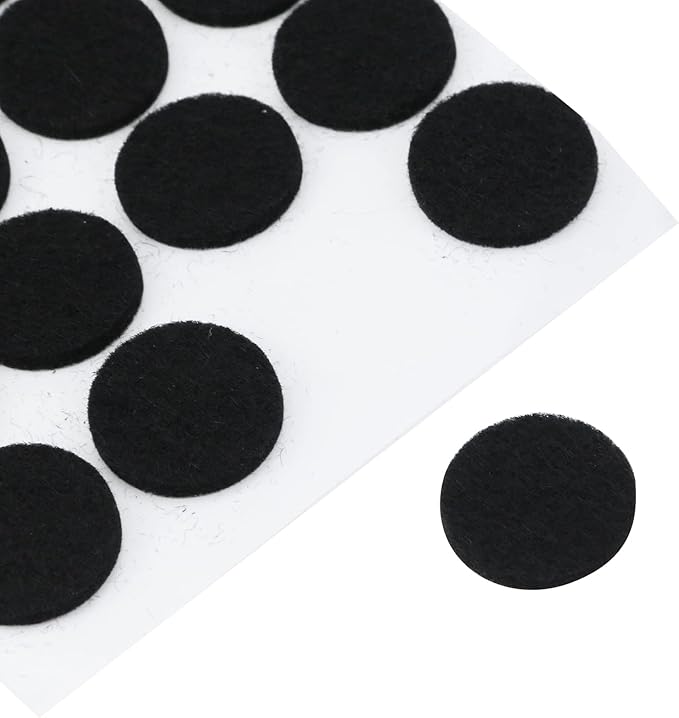 Antrader 0.7 Inch Self - Stick Furniture Round Felt Pads Wood Floor Protectors – Protect Your Hard Floors from Furniture Scratches Black 160 Pack | Furniture Pads - TrueDesk