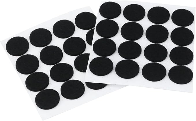 Antrader 0.7 Inch Self - Stick Furniture Round Felt Pads Wood Floor Protectors – Protect Your Hard Floors from Furniture Scratches Black 160 Pack | Furniture Pads - TrueDesk