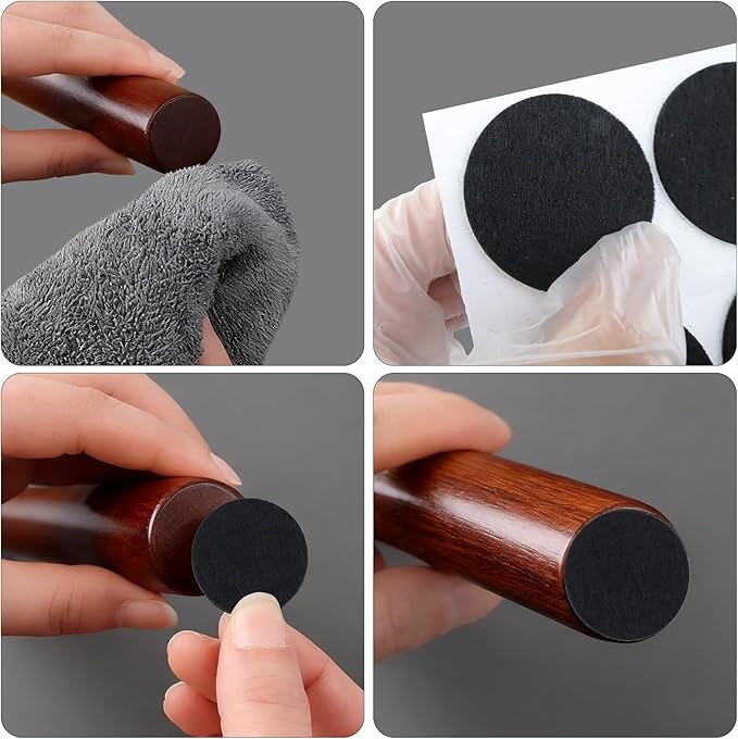 Antrader 0.7 Inch Self - Stick Furniture Round Felt Pads Wood Floor Protectors – Protect Your Hard Floors from Furniture Scratches Black 160 Pack | Furniture Pads - TrueDesk