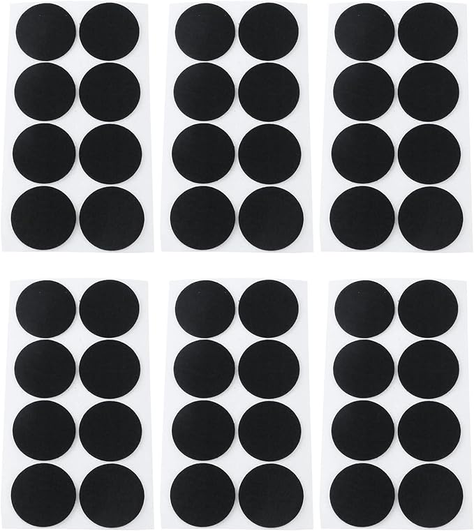 Antrader 1.5 Inch Self - Stick Furniture Round Felt Pads Wood Floor Protectors – Protect Your Hard Floors from Furniture Scratches, Pack of 48, Black | Furniture Pads - TrueDesk