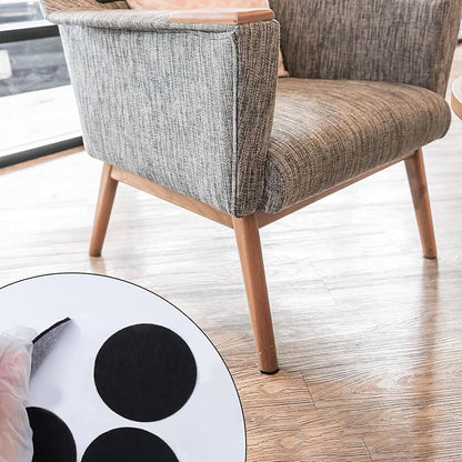 Antrader 1.5 Inch Self - Stick Furniture Round Felt Pads Wood Floor Protectors – Protect Your Hard Floors from Furniture Scratches, Pack of 48, Black | Furniture Pads - TrueDesk