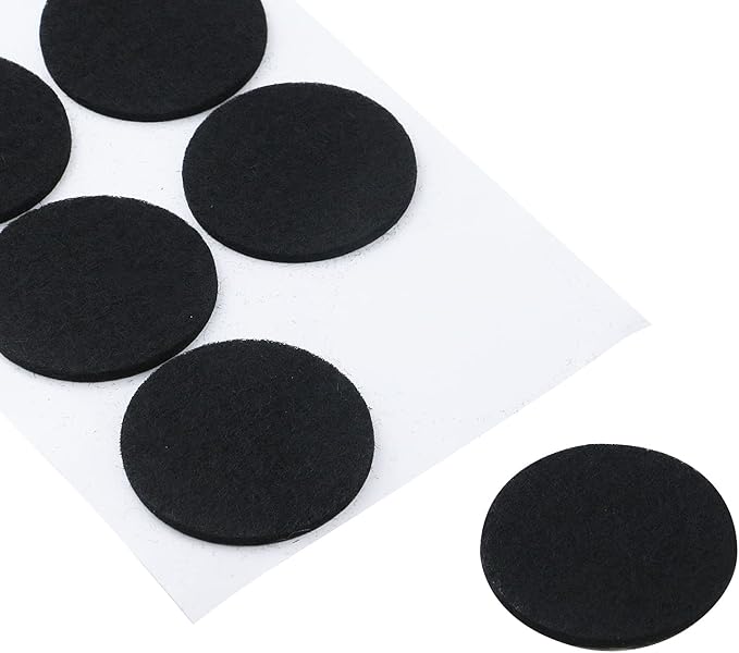 Antrader 1.5 Inch Self - Stick Furniture Round Felt Pads Wood Floor Protectors – Protect Your Hard Floors from Furniture Scratches, Pack of 48, Black | Furniture Pads - TrueDesk