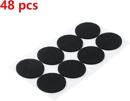 Antrader 1.5 Inch Self - Stick Furniture Round Felt Pads Wood Floor Protectors – Protect Your Hard Floors from Furniture Scratches, Pack of 48, Black | Furniture Pads - TrueDesk
