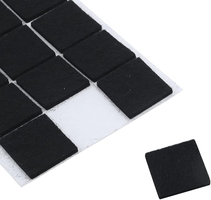 Antrader 180pcs 1" x 1" Self - Stick Square Furniture Felt Pads 2.5mm Thick Wood Floor Protectors – Protect Your Hard Floors from Furniture Scratches Black | Furniture Pads - TrueDesk