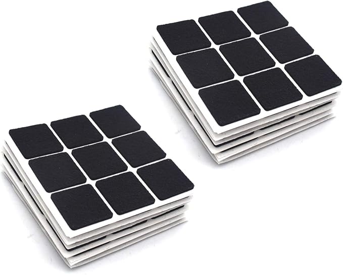 Antrader 180pcs 1" x 1" Self - Stick Square Furniture Felt Pads 2.5mm Thick Wood Floor Protectors – Protect Your Hard Floors from Furniture Scratches Black | Furniture Pads - TrueDesk