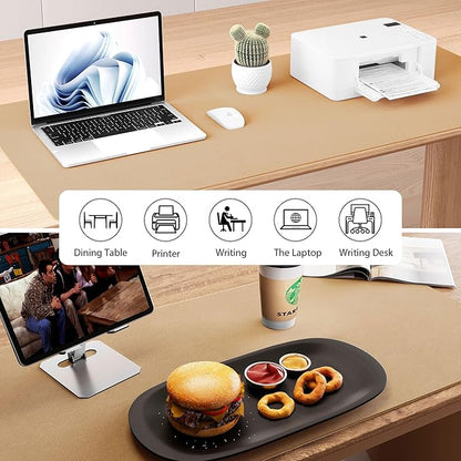 Aothia Dual - Sided Desk Mat - Leather & Cork Desk Protector, Large Mouse Pad & Writing Pad for Office/Home, Waterproof, Apricot (35.4" x 15.7") | Mouse Pads - TrueDesk