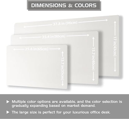 Aothia Dual - Sided Desk Mat - Leather & Cork Desk Protector, Large Mouse Pad & Writing Pad, Waterproof, Off - White (35.4" x 15.7") | Mouse Pads - TrueDesk