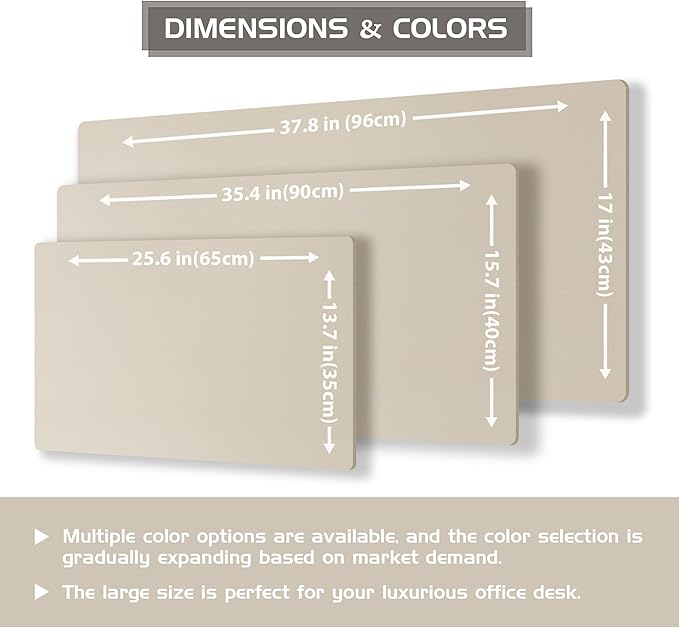 Aothia Dual - Sided Desk Mat - Natural Cork & Leather Desk Protector, Large Mouse Pad, Waterproof Blotter, Writing Pad for Office/Home, Beige (25.6"x13.7") | Mouse Pads - TrueDesk