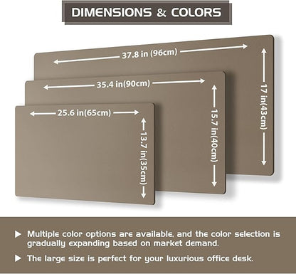 Aothia Dual - Sided Desk Pad - Leather Desk Mat, Natural Cork Desk Pad Protector, Large Mouse Pad for Desk, Waterproof Desk Blotter Pad, Desk Writing Pad for Office Work/Home, Coffee (37.8"x17") | Mouse Pads - TrueDesk