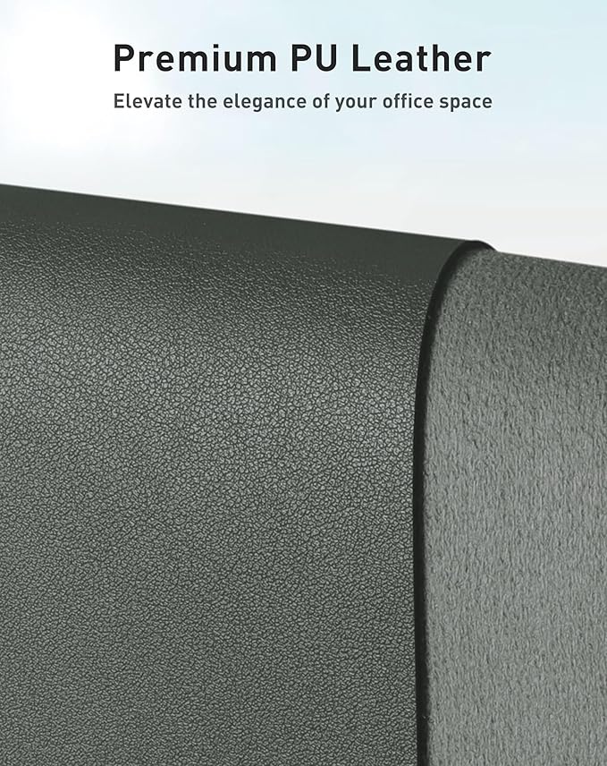 Aothia Faux Leather Desk Mat - Large Mouse Pad, Non - Slip PU Leather Blotter, Waterproof Writing Surface for Office and Home (Jungle Green, 40" x 24") | Desk Pads Blotters - TrueDesk
