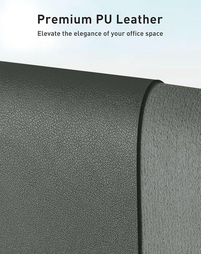 Aothia Faux Leather Desk Mat - Large Mouse Pad, Non - Slip PU Leather Blotter, Waterproof Writing Surface for Office and Home (Jungle Green, 40" x 24") | Desk Pads Blotters - TrueDesk