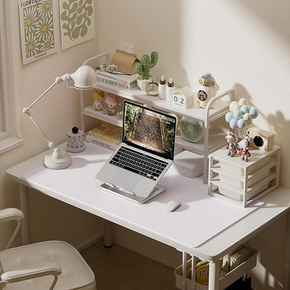 Aothia Faux Leather Desk Mat – Large Mouse Pad, Non - Slip PU Leather Blotter, Waterproof Writing Surface for Office and Home (Pale Lavender White, 47.2" x 23.6") | Desk Pads Blotters - TrueDesk