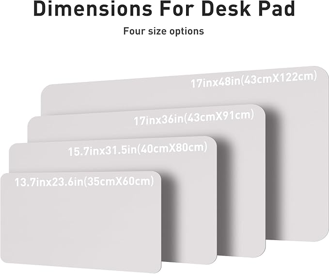 Aothia Large PU Leather Desk Pad Protector – Non - Slip Mouse Pad & Writing Mat for Office/Home, Waterproof, Easy to Clean (31.5" x 15.7", Pale Lavender White) | Desk Pads Blotters - TrueDesk