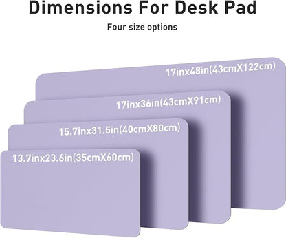 Aothia Leather Desk Pad Protector, Large Mouse Pad, Office Desk Mat, Non - Slip PU Leather Desk Blotter, Laptop Desk Pad, Waterproof Desk Writing Pad for Office and Home (23.6" x 13.7", Lavender) | Mouse Pads - TrueDesk